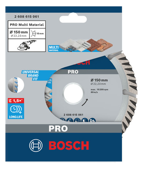 Diamant-Trennscheibe 150x10mm f.Beton f.Backstein Geeignet für bewehrten Beton