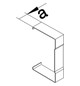 Stoßabdeckung GEB-K ST 170mm ver-ws hfr besch RAL9016 Kanalschnittkasch