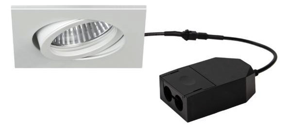 LED-Einbaustrahler 5W LOOP-S 3000K 450lm Konv 1LED Kst IP20 ws mt RF:hochglänzend