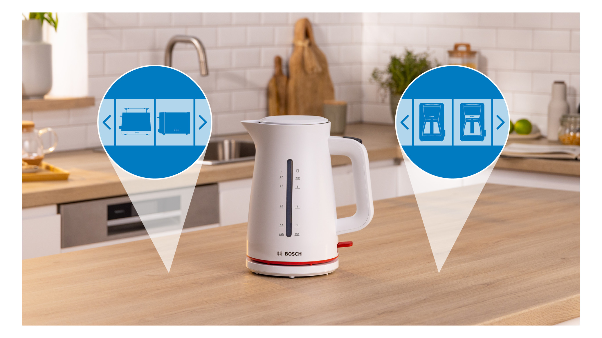Wasserkocher 1,7l Kst MyMoment 2400W ws Anzeige:außen m.Wasserfilter m.Sieb