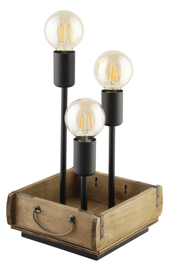 EGLO Tischleuchte WOOTTON braun,   43594 