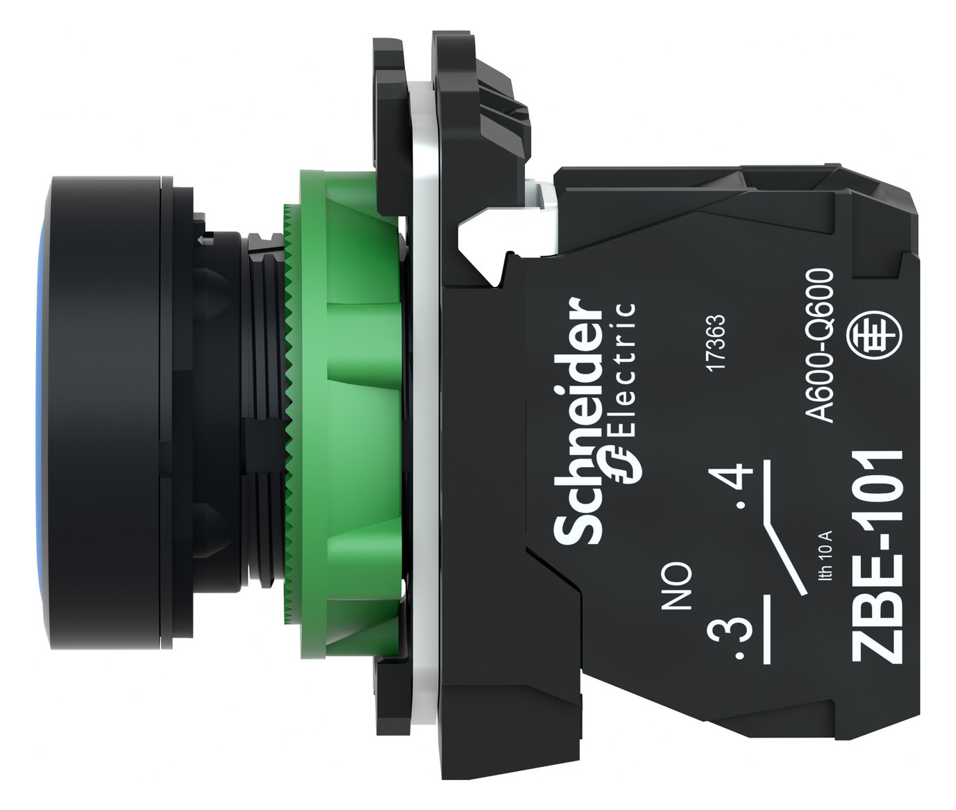 Drucktaster 1f bl rnd Ø22,5mm 1S IP66 fl Tastend