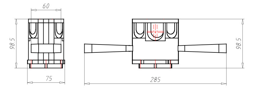 Verbindungsdose Beton Prefix Ø60x91mm Kst IP3X Ger/VerbDose/kast achteckig