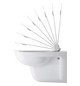 Duravit WC-Sitz D-Code Compact ohne Absenkautomatik, Scharniere Edelstahl, weiß