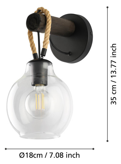 EGLO Wandleuchte/1 E27             43619 