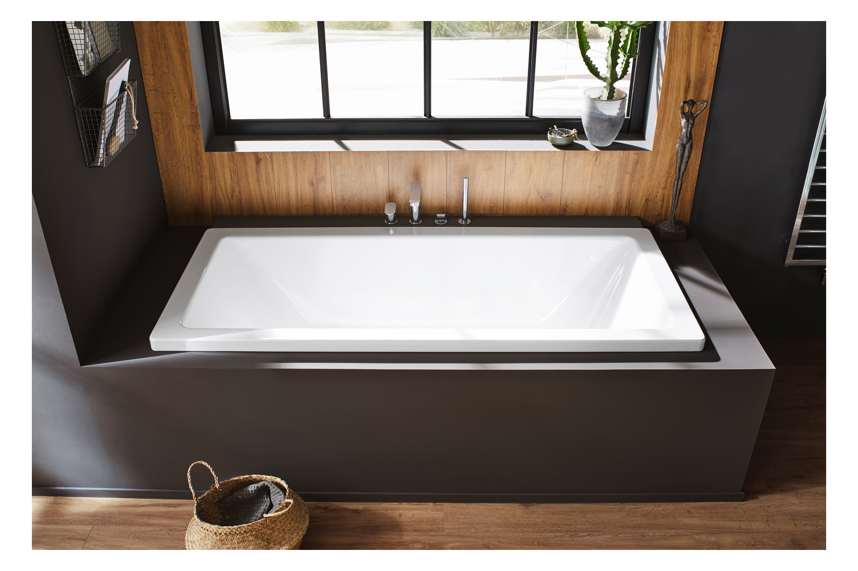Kaldewei Badewanne CONODUO 733 180x80cm, Griffloch Vollantislip Perl-Effekt, pergamon