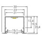 Einbauprofil ws Alu 2000x30x20,4mm