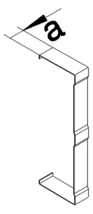 Stoßabdeckung GEB-K ST BRS 210mm natur aufrast g/vz Kanalschnittkasch hfr