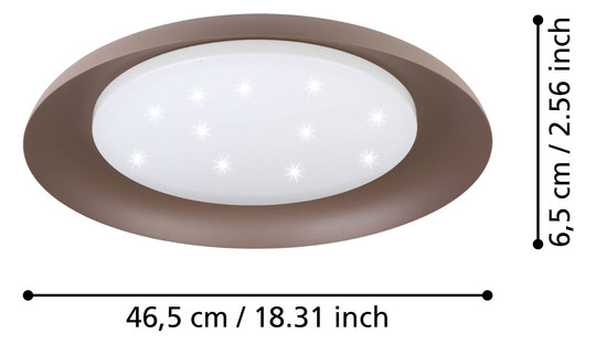 EGLO LED-Deckenleuchte Mokka/      99704 