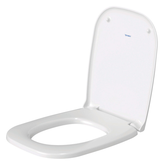 Duravit WC-Sitz D-Code ohne Absenkautomatik Scharniere Edelstahl, weiß