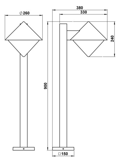 ALBE Mastleuchte 1x100W 692026    692026 