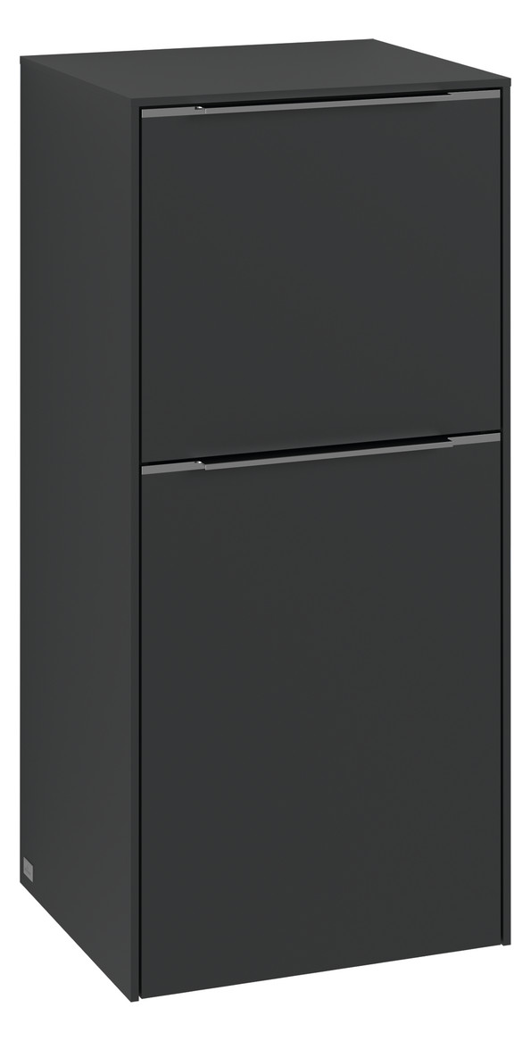 V&B Seitenschrank Subway 3.0 40x86x36,2cm, Schanier rechts/Griff Volcano black, taupe