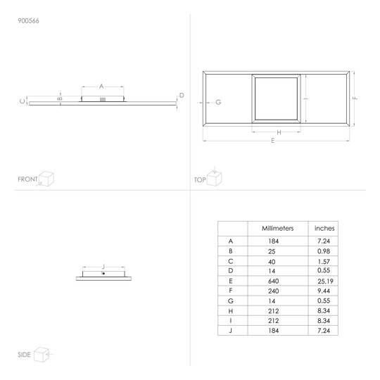 EGLO Wand und Deckenleuchte       900566 