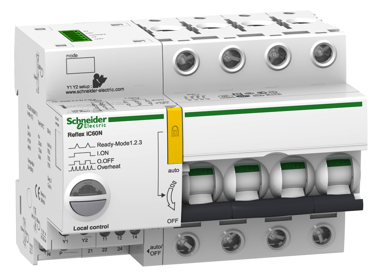 Fernantrieb Acti9 B 4p 10A 415V 13TE IP20
