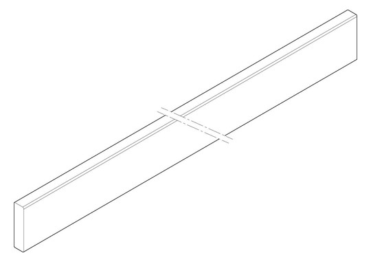 ABN Cu-Schiene 3FB 40x10x745mm   XCUW143 
