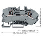 Reihenklemme 0,5-25qmm Serie 2016 1Etage 2kl gr 76A Hutschiene TH35