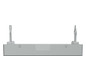 Zentralplatte USB 2f alu-si Klemmbef m.Aufdr aluminium-silber