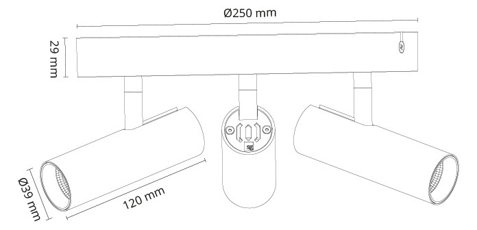 Entblendring ws TUBE MICRO mt Alu Ø39mm