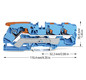 Reihenklemme 0,5-10qmm 1Etage 3kl bl 57A TS35 Hutschiene TH35