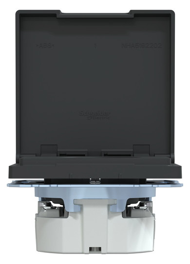 Steckdose 1f anth glz System Design UP m.BS Mit erhöhtem Berührungsschutz IP44