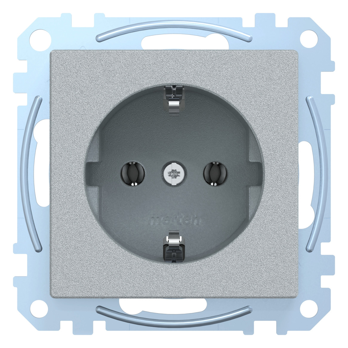 Steckdose 1f alu mt System M UP IP20