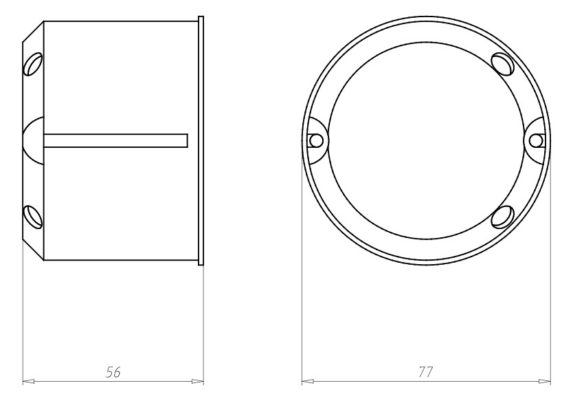 BSdose E90 HW Ø74x54,5mm Kst IP3X rnd Brandschutzdose VerbDose/kast