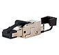Modular-Stecker Cat6A RJ45 27-22AWG Feldkonf Schirm Litze massiv f.Rundkabel