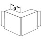 Außeneck LF-K 33x20mm 90° ver-ws RAL9016 HFT Kst hfr