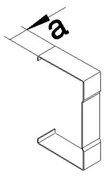 Stoßabdeckung GEB-K ST 170mm ver-ws hfr besch RAL9016 Kanalschnittkasch