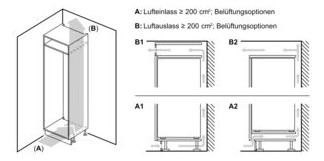 Kühlschrank EB E 104/15l N880mm integr ws Dekor mit Zubehör möglich fest 144kwh