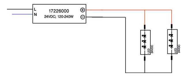 LED-Trafo 1-240W 24-25,6V IP65 Metallgeh stat 244x71x38mm