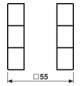 Taste 3t Schalt/Dimm A sw glz f.Bussystem