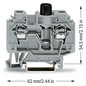 Sicherungs-Reihenklemme Serie 282 10A 0,2-6qmm G-Sich 5x20mm schraub
