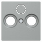 Zentralplatte Sat/TV/Radi System M alu Schraubbef 3f