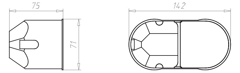 Verbindungsdose HW luftd Ø68x75mm Kst IP3X Ger/VerbDose/kast rnd