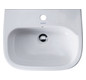 Duravit Waschtisch D-Code 55 x 43 cm, mit Hahnloch, Überlauf, Hahnlochbank, weiß