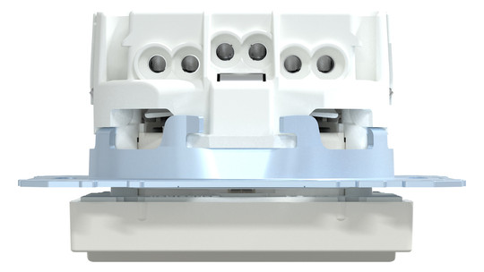 Steckdose 1f polws glz System M UP m.OL m.BS Mit Orientierungslicht IP20