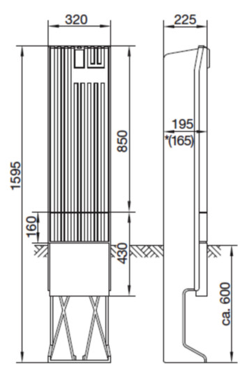Hager Verteilersäule leer         ZAL162 