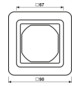Einbaurahmen 1f aws glz CD / CD 500 Kst f.GEB-K Unterputzmontage Thermopl