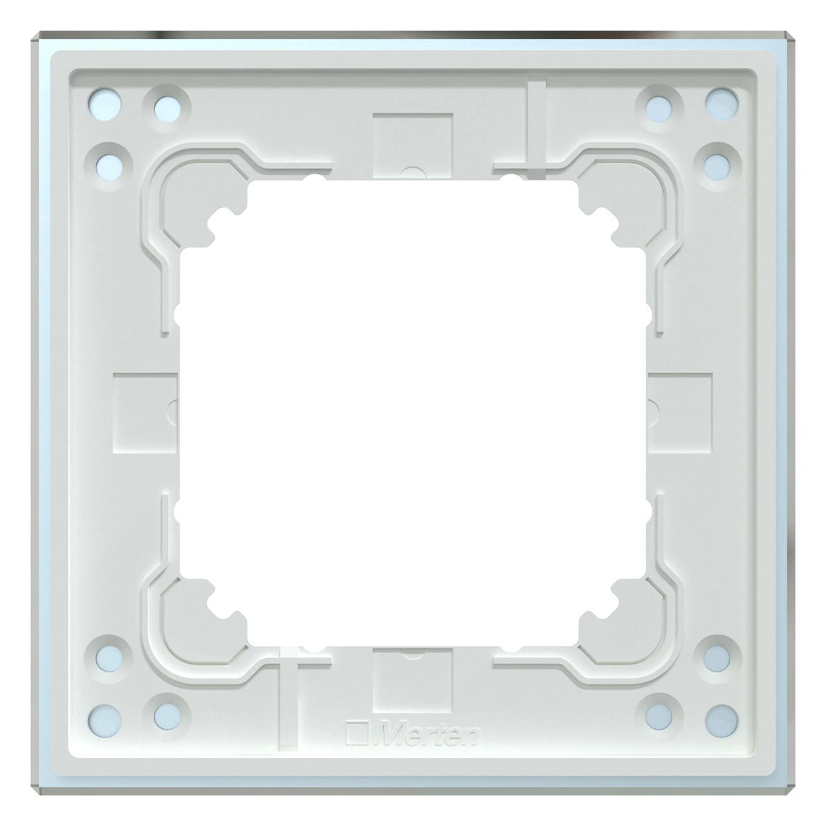 Rahmen 1f krws glz Glas f.GEB-K kristallweiß Unterputzmontage
