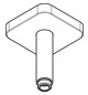 hansgrohe Deckenanschluss softsquare Axor 100 mm, chrom, eckig