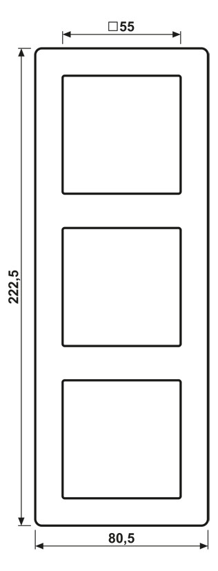 Einbaurahmen 3f ws glz AS / AS 500 Kst f.GEB-K Unterputzmontage Duropl
