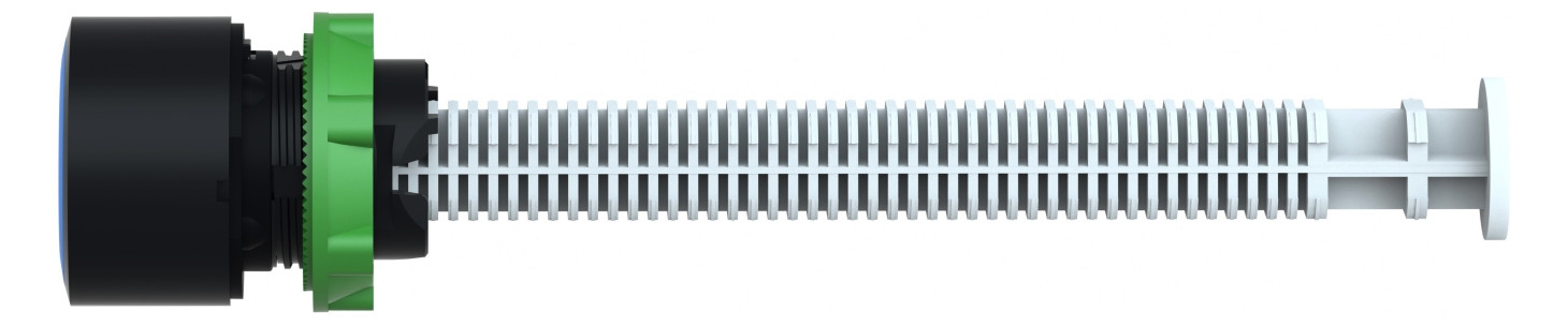 Drucktaster Front 1f bl Ø22,5mm rnd IP66 Tastend
