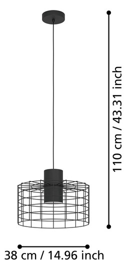 EGLO Hängeleuchte/1 E27 D:380      43627 
