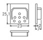 Endkappe sw Alu L25,1mm B23mm H7mm