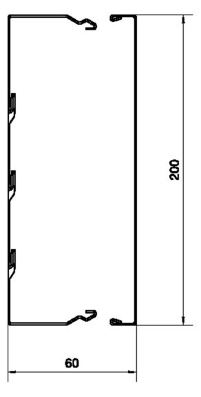 Leitungsführungskanal ST 60x200x2000mm vz hfr LF-K 9770qmm