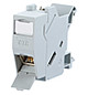 REG-Anschlussdose Cat6A 1xRJ45 IDC IP20 schräg Schneidklemme IDC lgr
