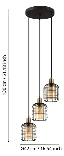 EGLO Hängeleuchte CHISLE schwarz,  43499 