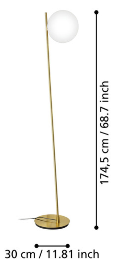 EGLO Stehleuchte/1 E27 Messing-   900869 