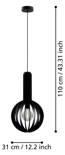 EGLO Hängeleuchte VELASCO schwarz 900153 